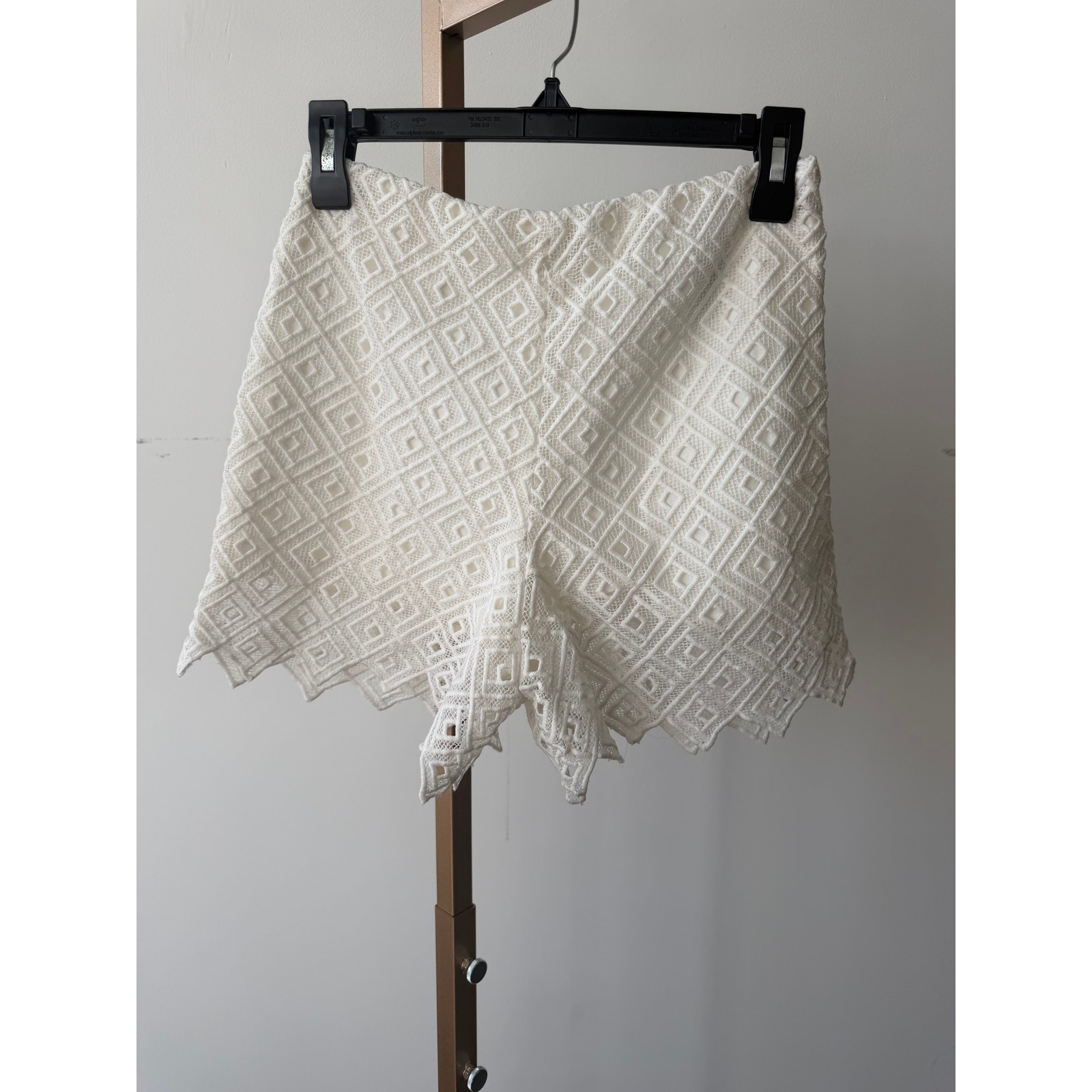 Sandro Ivory Geometric Patterned Boho Lace Shorts Size 36/Small